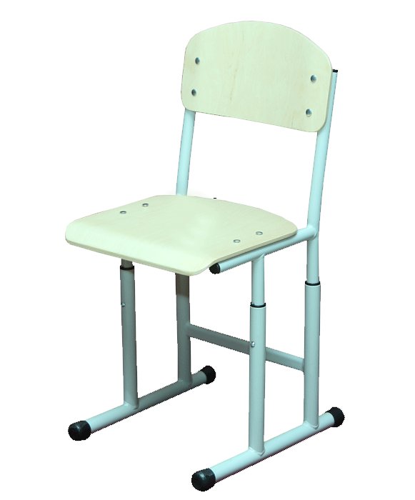 Стілець полозковий на круглій трубі регульований по висоті, фото 1