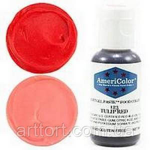 Барвник гелевий AmeriColor Tulip Red, Червоний тюльпан 21 г