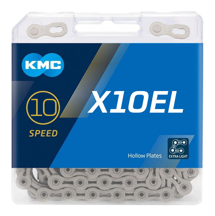 Ланцюг KMC X10EL Silver для 10 швидкісних трансмісій велосипеда