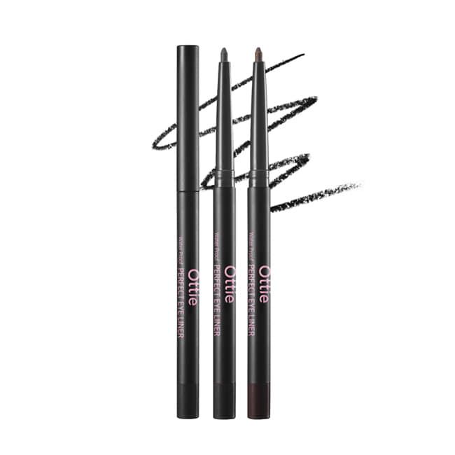 Водостійкий олівець для очей Ottie Waterproof Eye Liner Pencil (Чорний, Коричневий), № 1 Чорний, фото 1