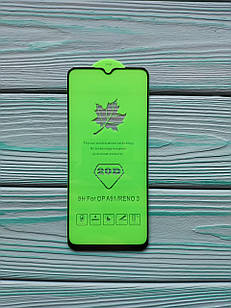 Захисне скло 20D для Oppo A91/Oppo Reno 3 Full Glue Чорне