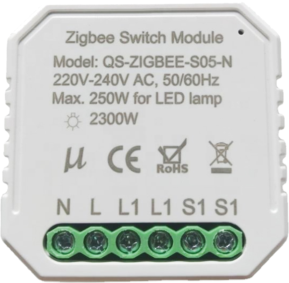 Умный выключатель Tervix Pro Line ZigBee Switch (1 клавіша / розетка) - фото 1 - id-p1223410707