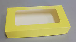Коробка для упаковки цукерок жовта 220*110*40