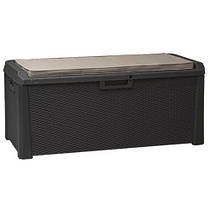 Сундук пластиковий Santorini Plus 550 л антрацит із подушкою Toomax