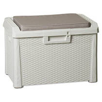 Сундук пластиковий Santorini Plus 125 л молочний білий із подушкою Toomax