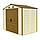 Сарай пластиковий StoreAll 245x168x220 см слонова кістка, коричневий дах, фото 3