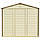 Сарай пластиковий StoreAll 245x168x220 см слонова кістка, коричневий дах, фото 7
