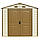 Сарай пластиковий StoreAll 245x168x220 см слонова кістка, коричневий дах, фото 9