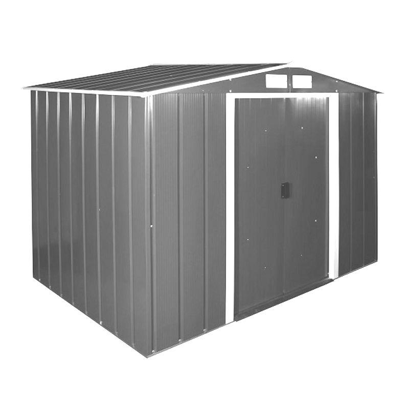 Сарай металевий ECO 320x302x196 см сірий з білим, фото 1