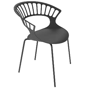 Кресло Papatya Tiara антрацит, база антрацит, фото 1