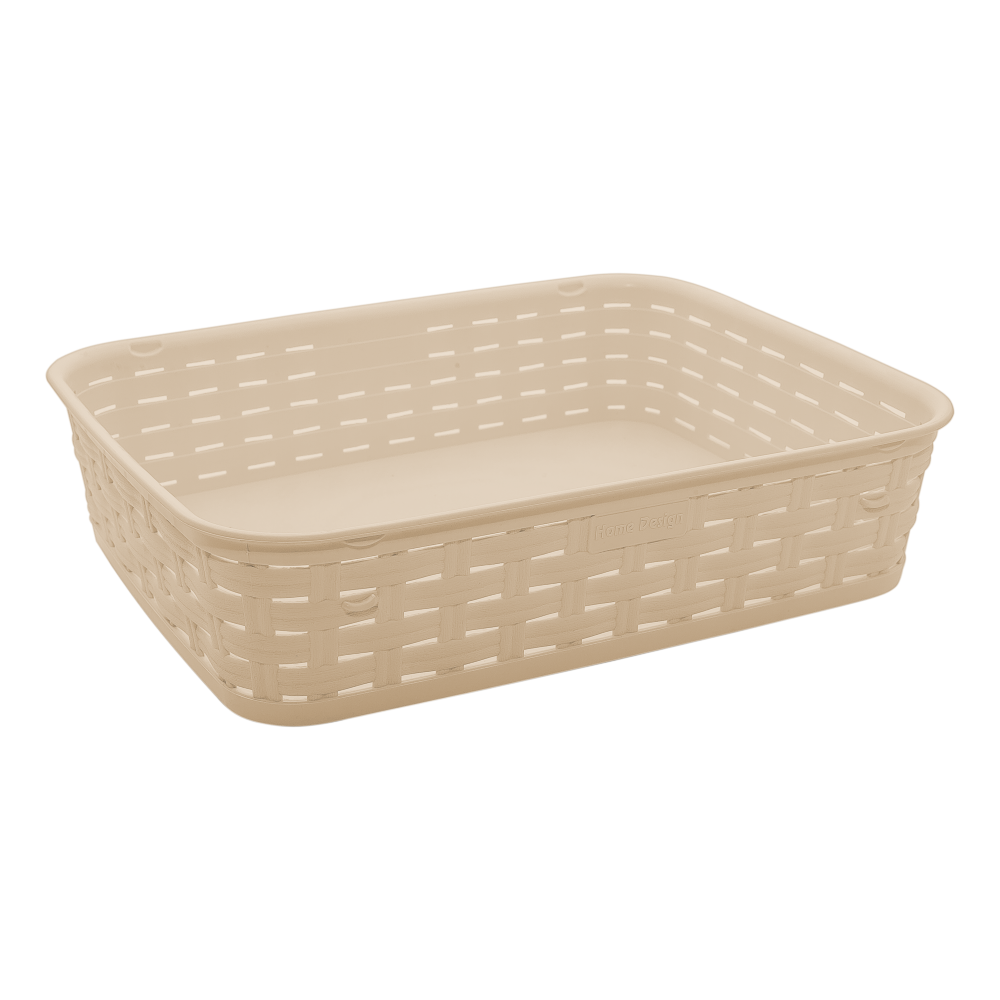 Кошик під ротанг 3 л кремовий, фото 1