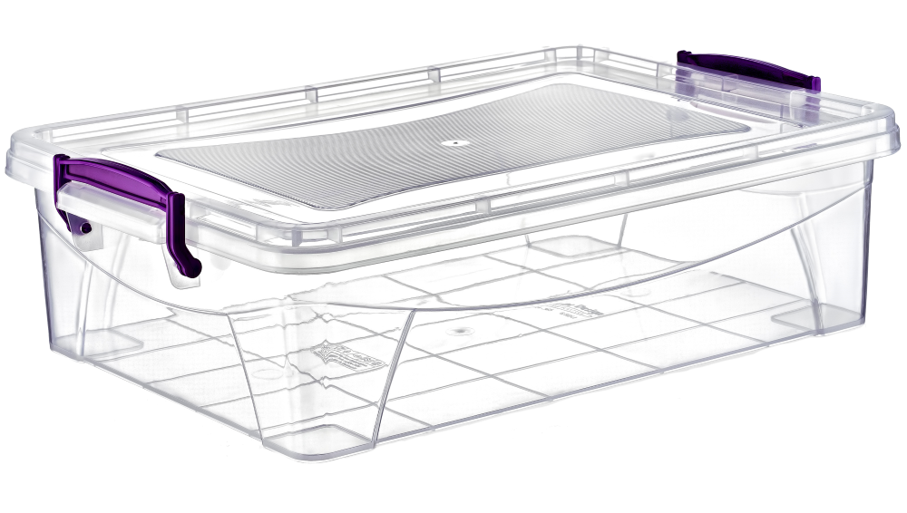 Контейнер на клямках 7 л прозорий