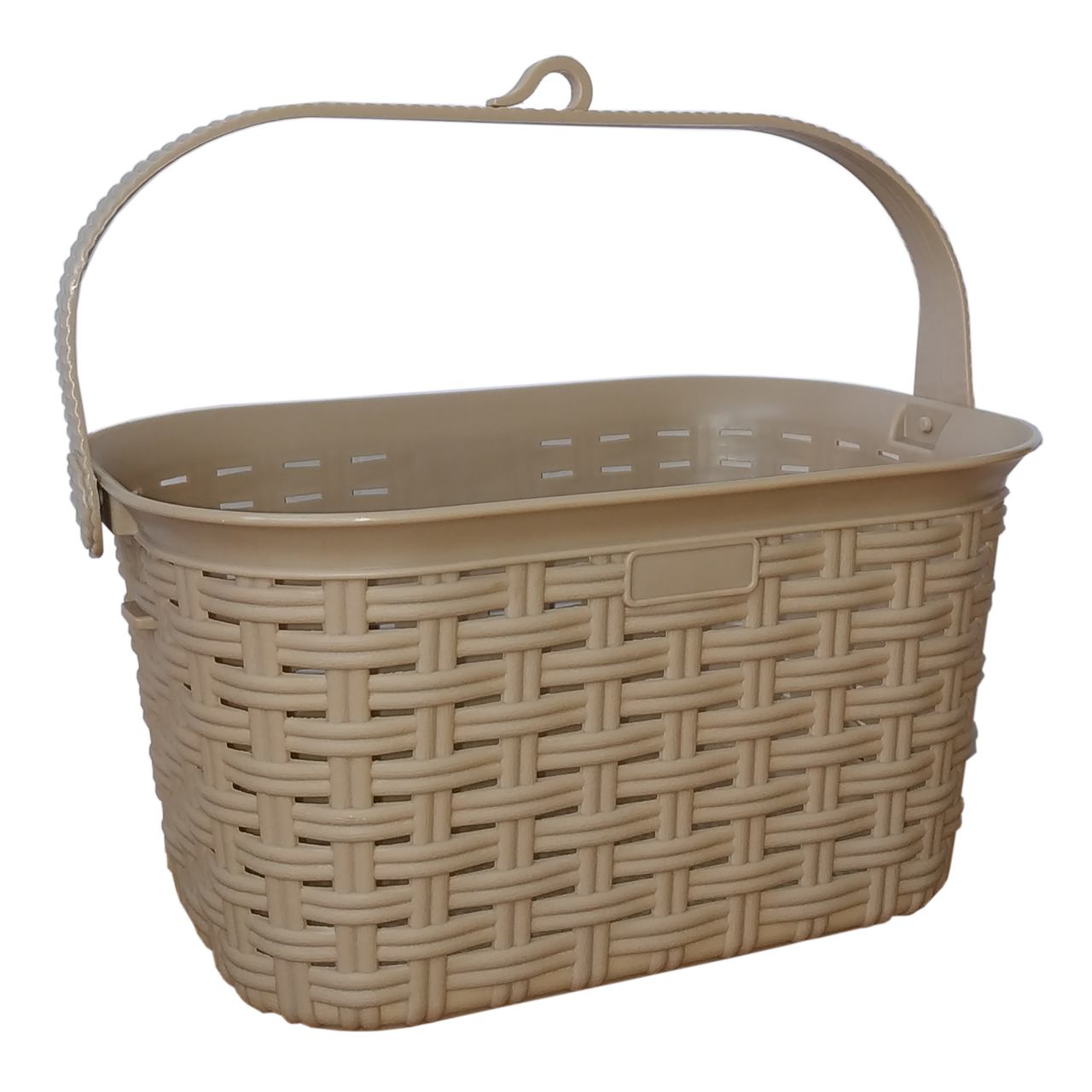 Кошик для прищіпок під ротанг бежевий