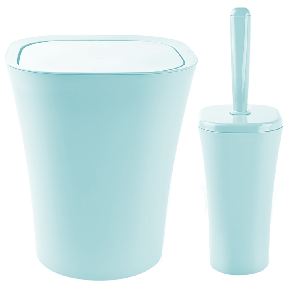 Набір для ванної кімнати Planet Papillon 2 предмети сіро-блакитний