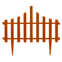 Набір огорожі для газону "Забірчик" (41) теракотовий