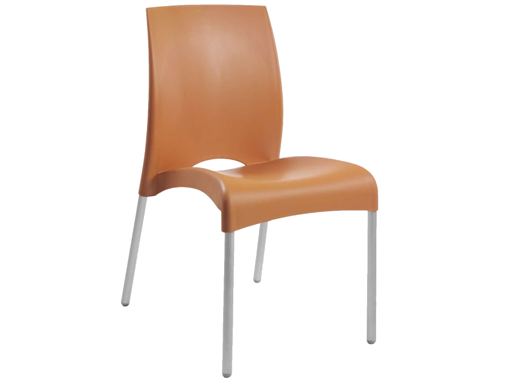 Стілець Papatya Vital-S жовтогарячий 16 алюмінієві ніжки