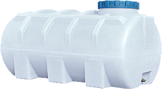 Ємність 500 л горизонтальна ГО ПБ біла (ціна без ндс)