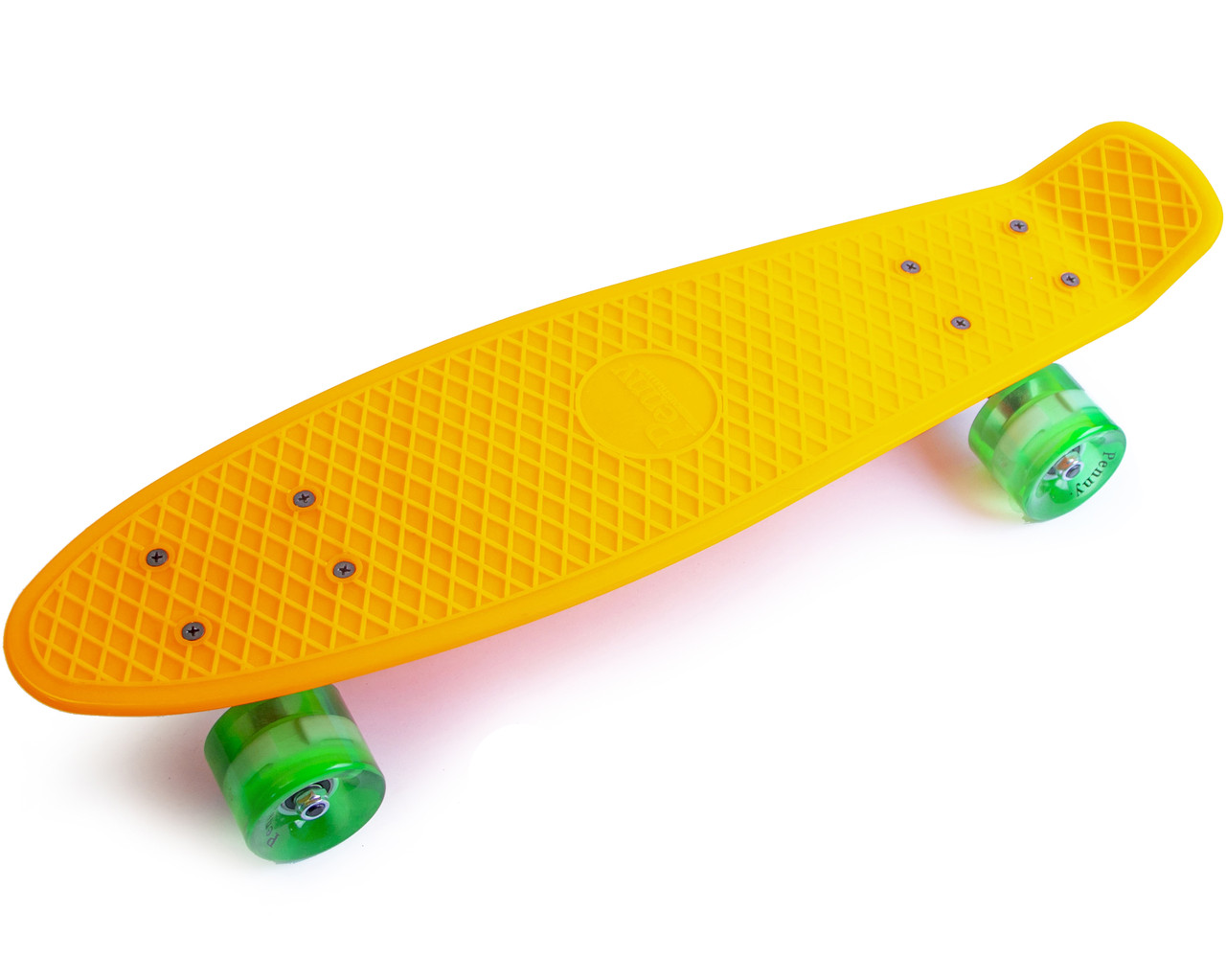 Скейт Пенні Борд (Penny Board) з світяться колесами. 22 дюйма жовтий