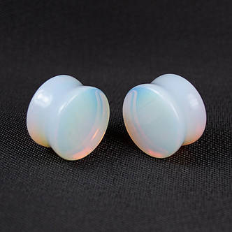 Плаги камінь опал (пара), фото 3