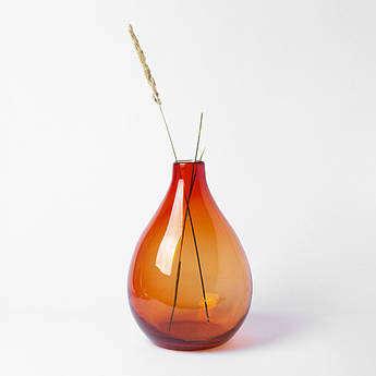 Ваза скляна, ручна робота "Мед"