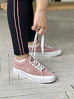 Стильные кроссы в розовом цвете Converse All-Star Red Женские кеды розовые Конверс Олл Стар