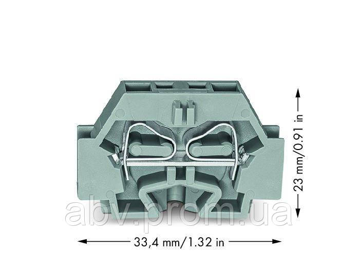 262-301 WAGO Клема 2-дротова 4 мм2 з монтажним фланцем, пружинний затискач CAGE CLAMP, фото 1
