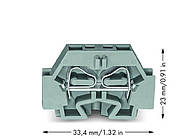 262-301 WAGO Клема 2-дротова 4 мм2 з монтажним фланцем, пружинний затискач CAGE CLAMP