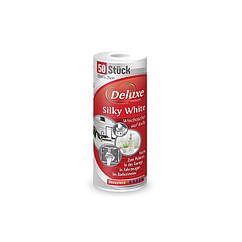 Серветки універсальні для прибирання Deluxe Silky white 50 шт в рулоні