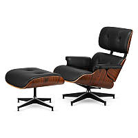 Крісло Eames Lounge Chair з підставкою Палісандр