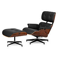 Крісло Eames Lounge XL Chair з підставкою Палісандр