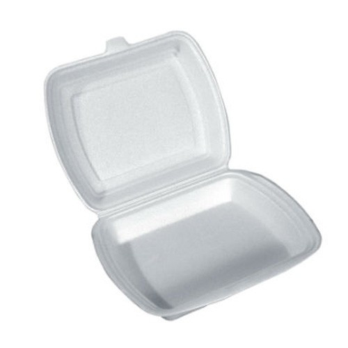 Ланч-бокс из вспененного полистирола с крышкой (250*210*70) белый HP-1 (125 шт), фото 1