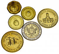 Аргентина набір з 6 монет 1992-2013 AU-UNC 1, 5, 10, 25, 50 сентаво, 1 песо