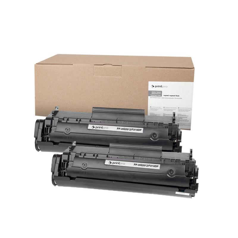 Картридж PrintPro (PP-HQ2612/FX10DP) HP LJ 1010/Canon MF4018/4120 (аналог Q2612A/Canon 703/FX10) Dual Pack