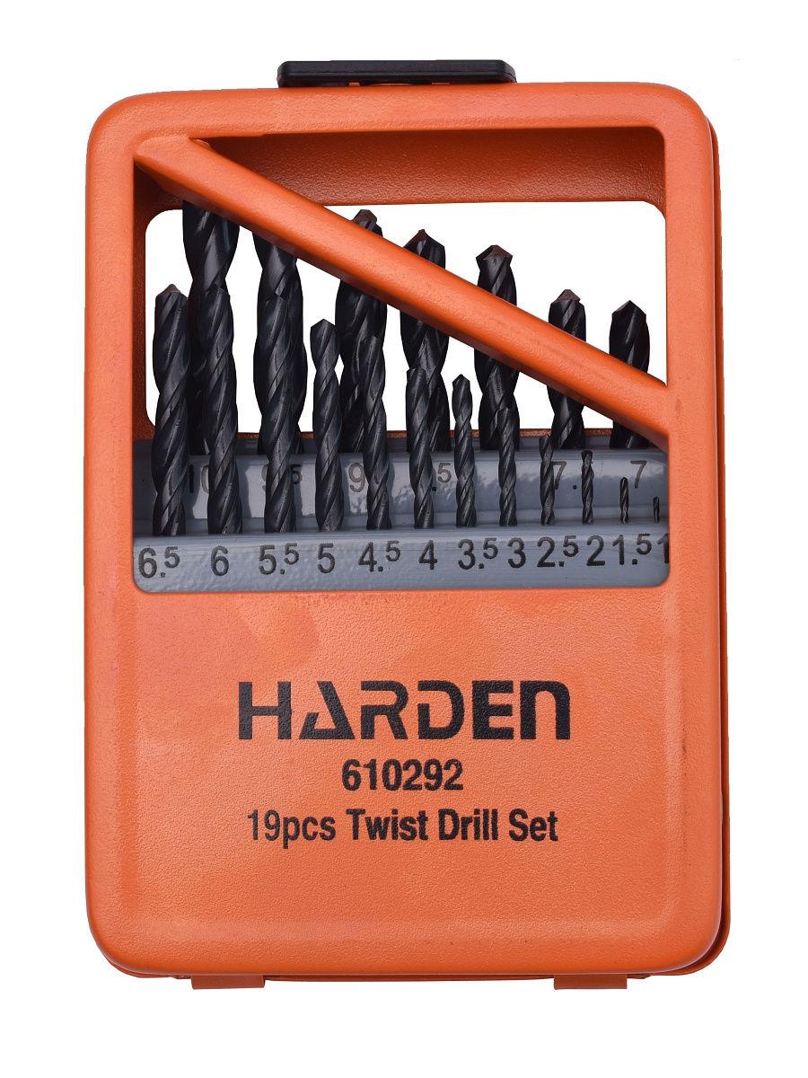 Набір свердел по металу 19 пр. HSS 1-10мм Harden Tools 610292