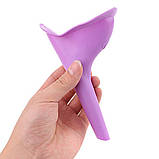 Лійка пісуар для жінок, уринатор силіконовий, портативний. Можна використовувати для дітей, фото 5