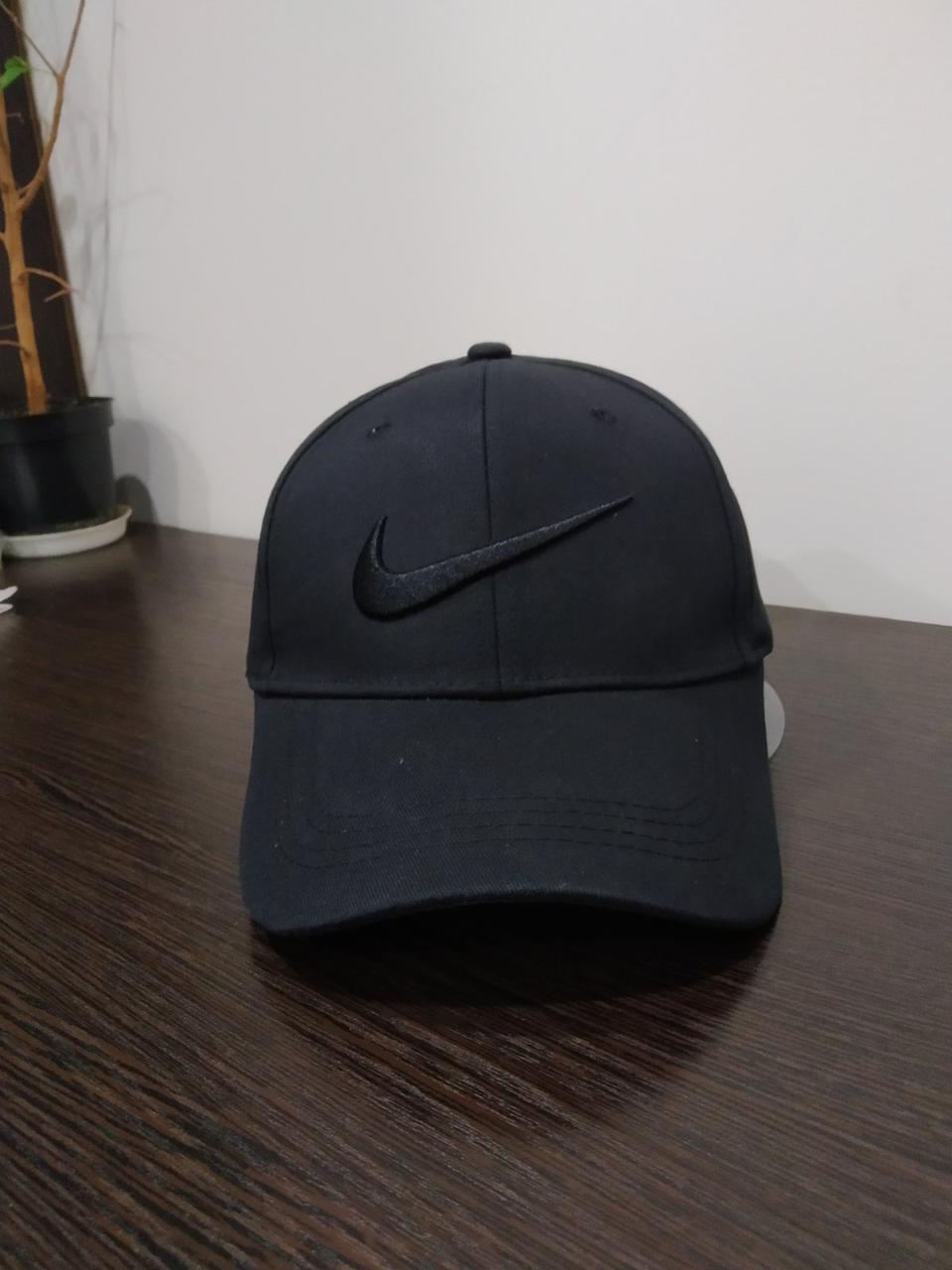 Кепка бейсболка NIKE Найк чорна з чорним лого