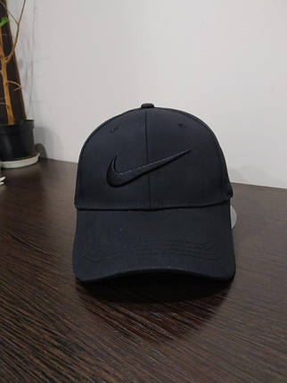 Кепка бейсболка NIKE Найк чорна з чорним лого, фото 1