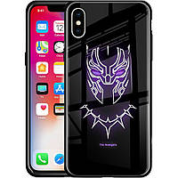 Накладка luminous glass case apple iphone x xs (black panther) Накладка Luminous Glass Case Apple i