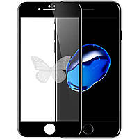 Защитное стекло 5D Picture для Apple iPhone 6 Plus / 7 Plus / 8 Plus Black (Butterfly)