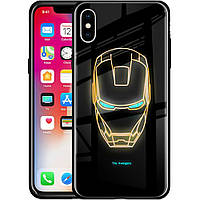 Накладка luminous glass case apple iphone x xs (iron man) Накладка Luminous Glass Case Apple iPhone