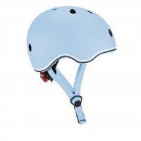 Защитный шлем детский Globber Evo Light, пастельный синий, с фонариком, 45-51см (XXS/XS) 506-200