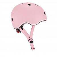 Защитный шлем детский Globber Evo Light, пастельный розовый, с фонариком, 45-51см (XXS/XS) 506-210