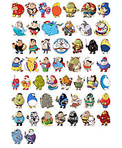 Набір вінілових наклейок стикерів Стикерпак Товсті Герої стикербомбінг на авто телефон ноутбук стіну 51 шт., фото 4