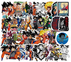Набір вінілових наклейок стикерів Аніме Dragon Ball Стікербомбінг на авто телефон ноутбук стіну 54 шт., фото 5