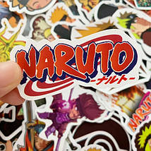 Набір вінілових наклейок стикерів Наруто Naruto No2 Аніме Стикербомбінг на автотелефон ноутбук стіну 50 шт., фото 3