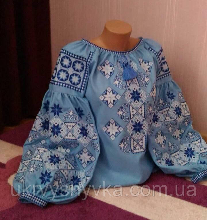Сорочка з вишивкою "Клара" голуба, фото 1