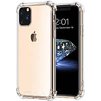 Силиконовый чехол 6D Apple iPhone 11 Pro противоударный прозрачный с усиленными углами