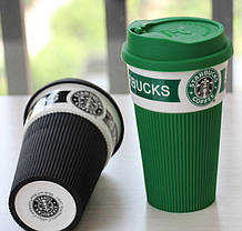 CUP Склянку StarBucks 008 | Термокружка керамічна StarBucks 008 об'єм 350 мл, фото 2