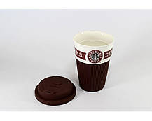 CUP Склянку StarBucks 008 | Термокружка керамічна StarBucks 008 об'єм 350 мл, фото 2
