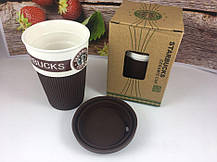 CUP Склянку StarBucks 008 | Термокружка керамічна StarBucks 008 об'єм 350 мл, фото 3